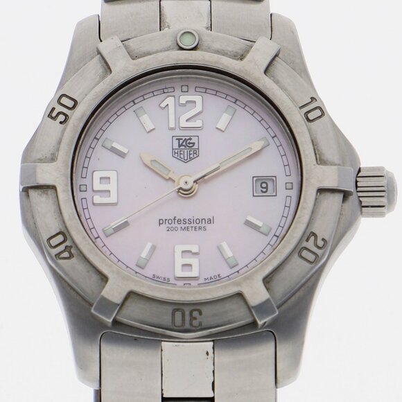 TAG HEUER WH1319 Aqua racer Pink shell SS QZ - Picture 1 of 6